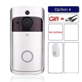 EKEN V5 Smart WiFi Video Doorbell Camera Visual Intercom With Chime Night vision IP Door Bell Wireless Home Security Camera (Plug Type: US PLUG, Color: Option 4)